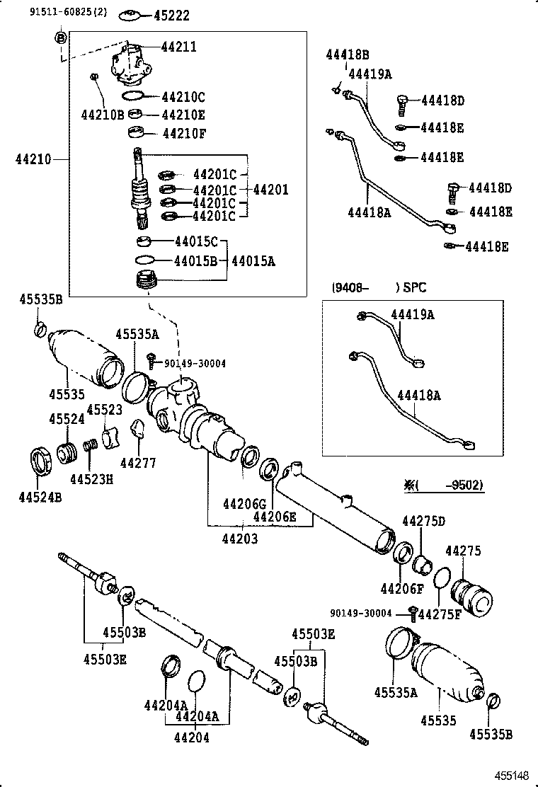 44203-28261 HOUSING SUB-ASSY, POWER STEERING RACK product image