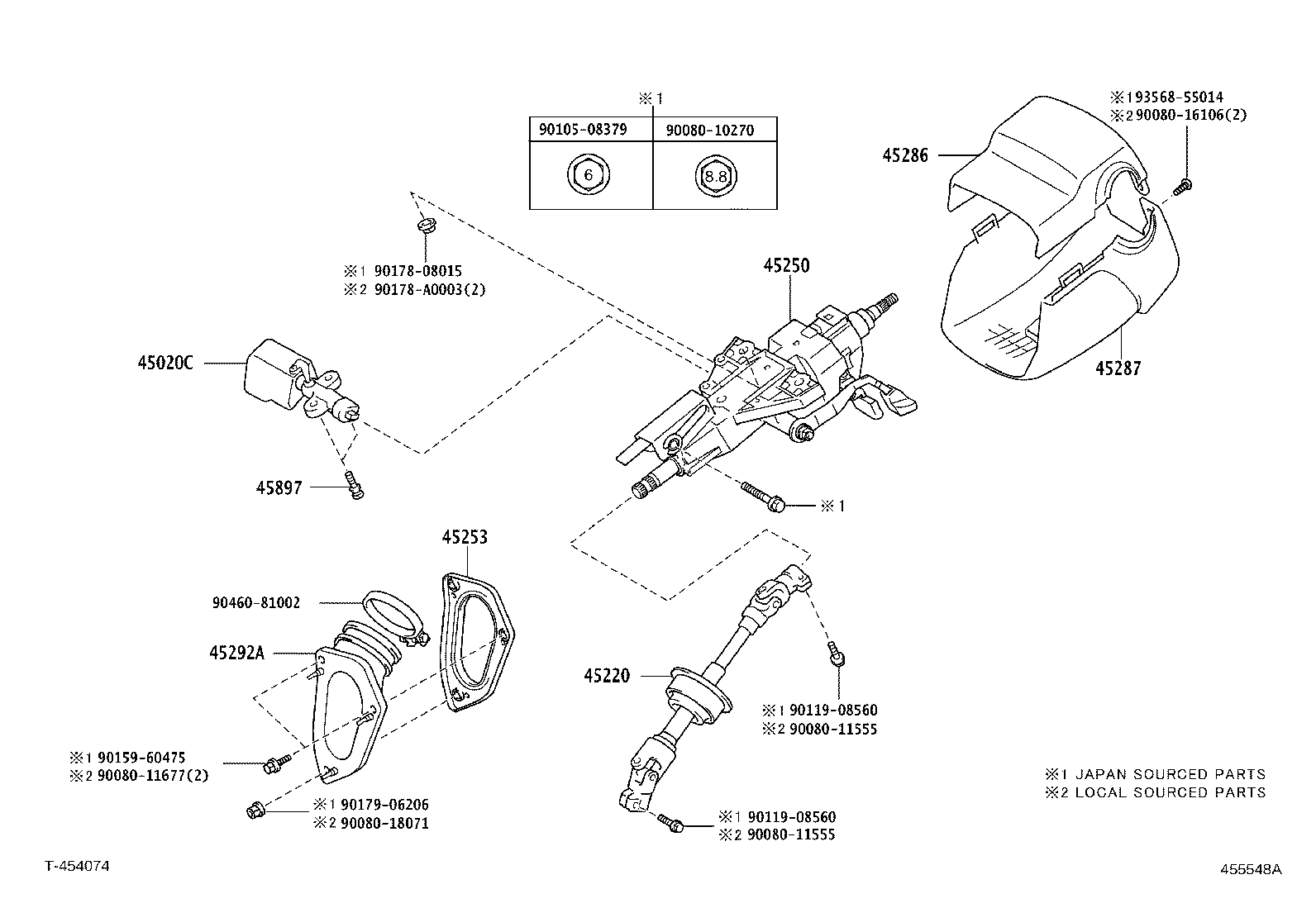 45220-33260 SHAFT ASSY, STEERING INTERMEDIATE product image