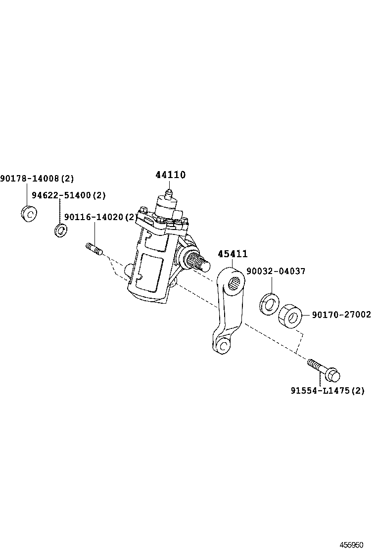 44110-37291 GEAR ASSY, POWER STEERING product image