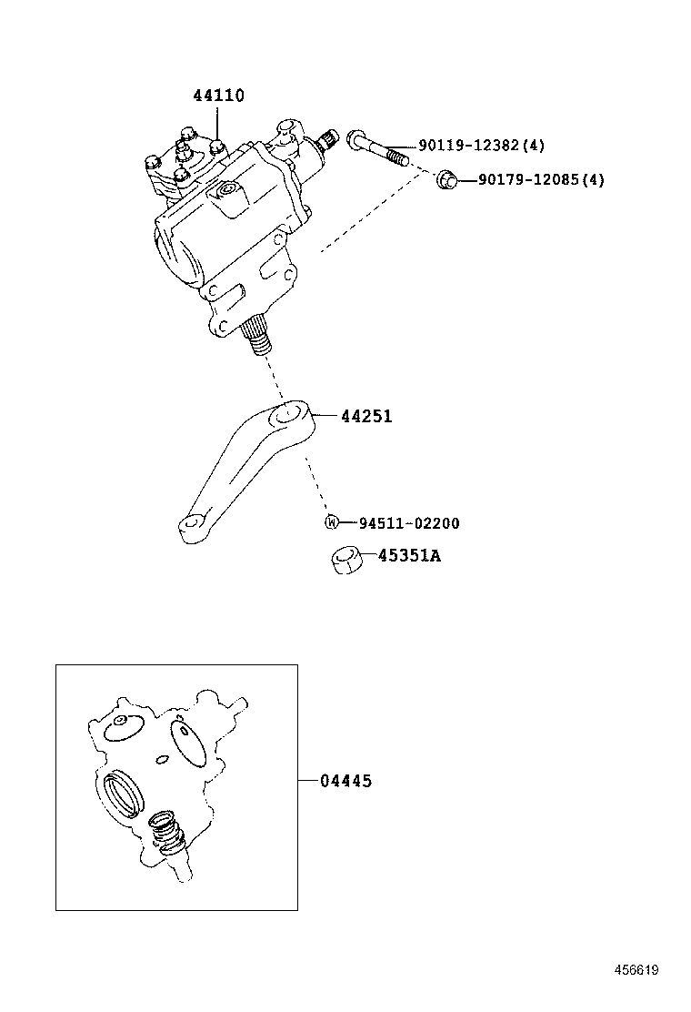 45451-60150 ROD, STEERING RELAY product image