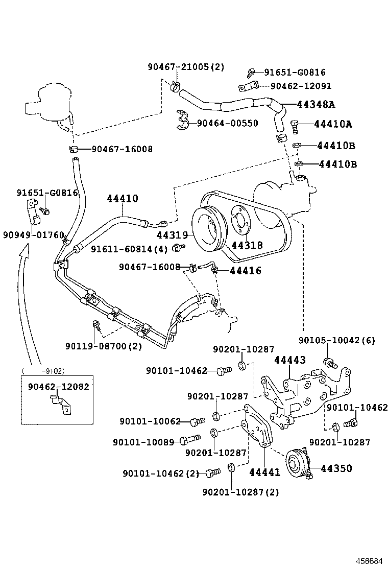 44443-60090 BRACKET, PUMP product image