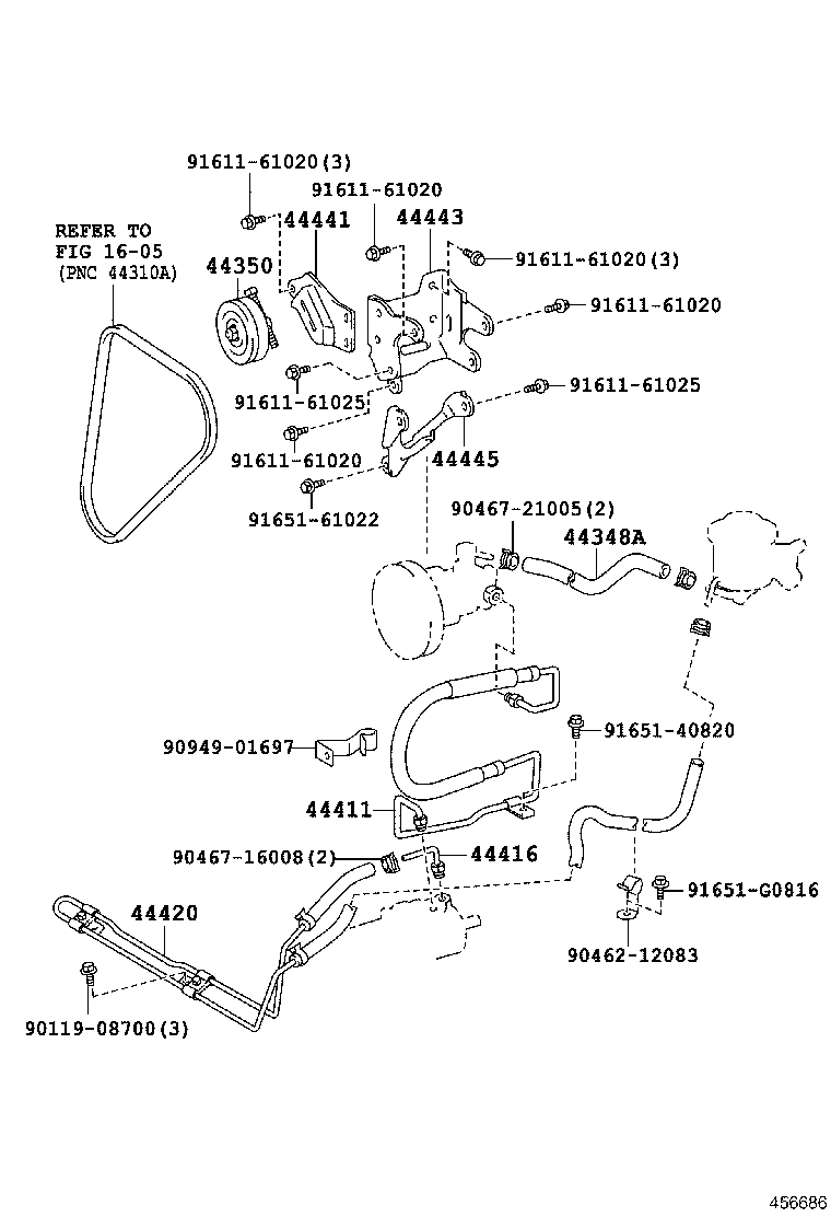 44443-60090 BRACKET, PUMP product image