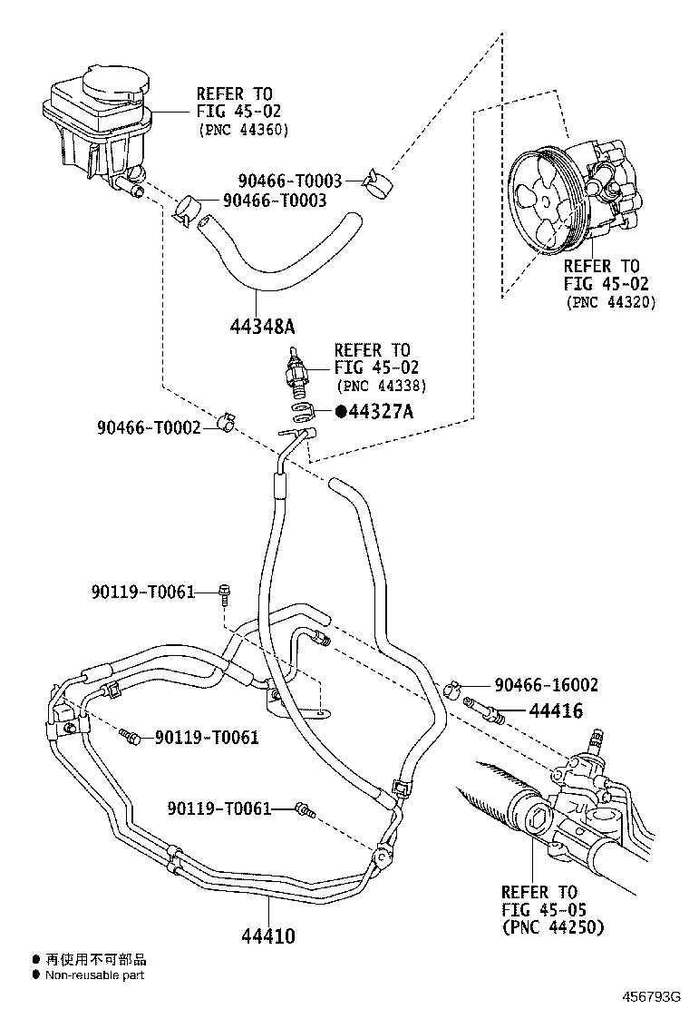 44348-0K060 HOSE, OIL RESERVOIR TO PUMP, NO.1 product image