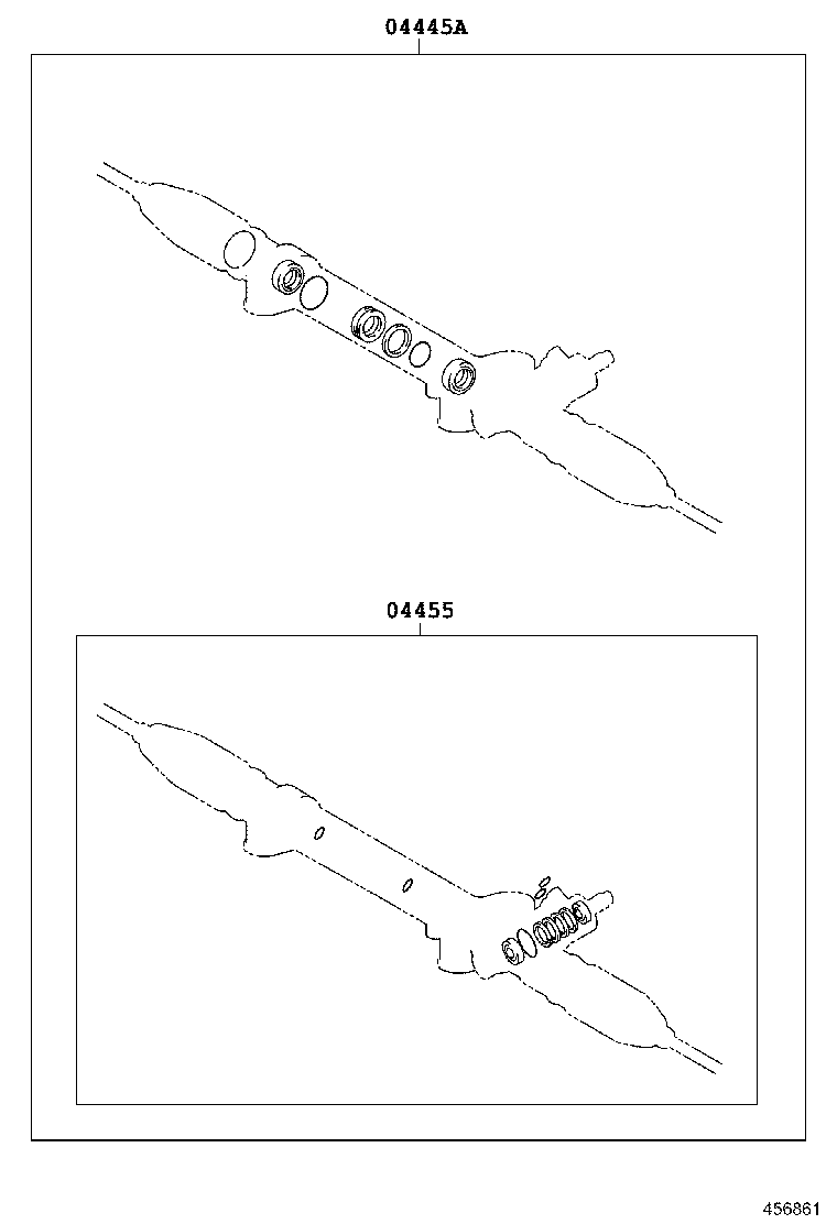 04455-04030 GASKET KIT, POWER STEERING CONTROL VALVE OVERHOLE product image