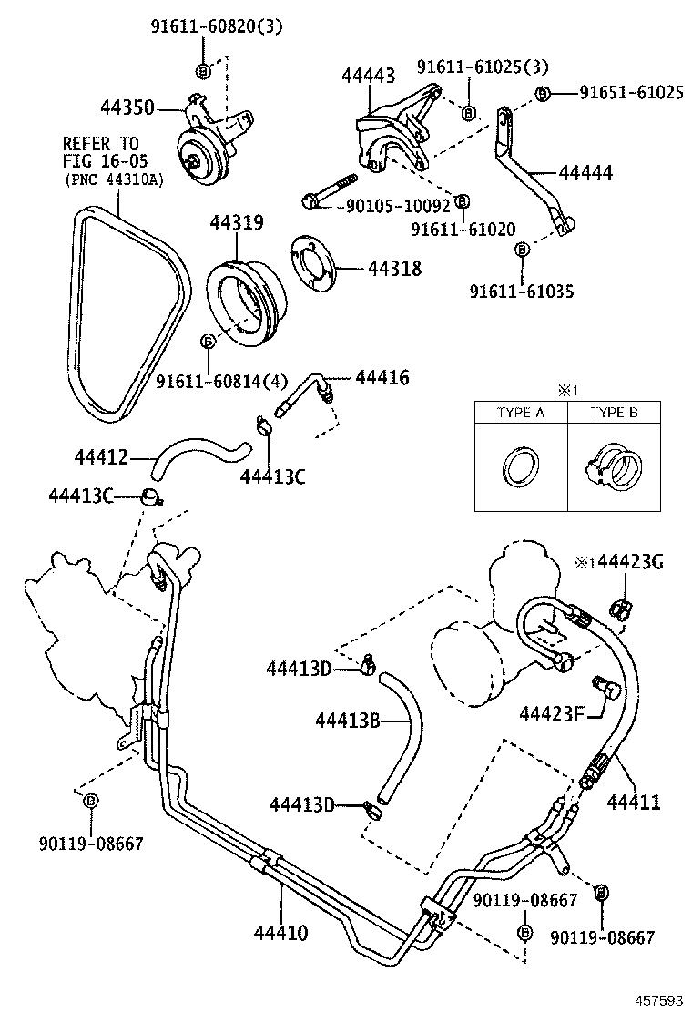 44348-35120 HOSE, OIL RESERVOIR TO PUMP, NO.1 product image