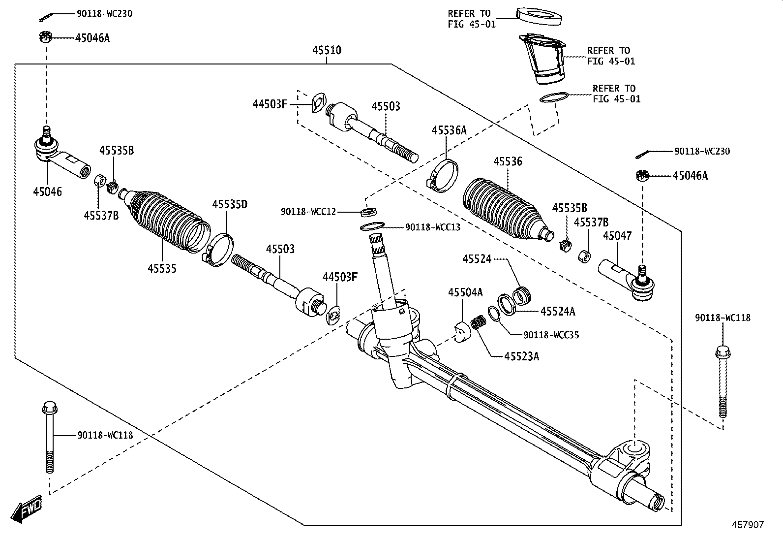 90118-WCB22 NUT(FOR STEERING RACK GUIDE SPRING CAP) product image