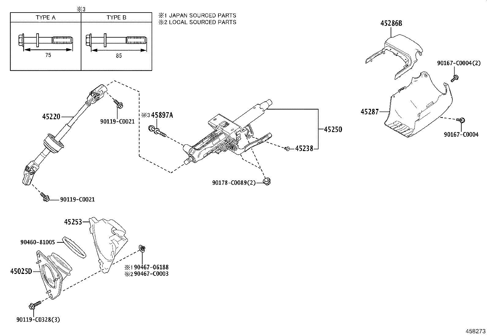 45253-0R030 COVER, STEERING COLUMN HOLE product image