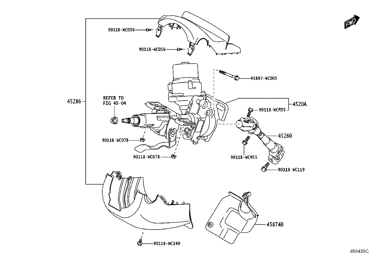 4520A-WC034 COLUMN SUB-ASSY, ELECTRIC POWER STEERING product image