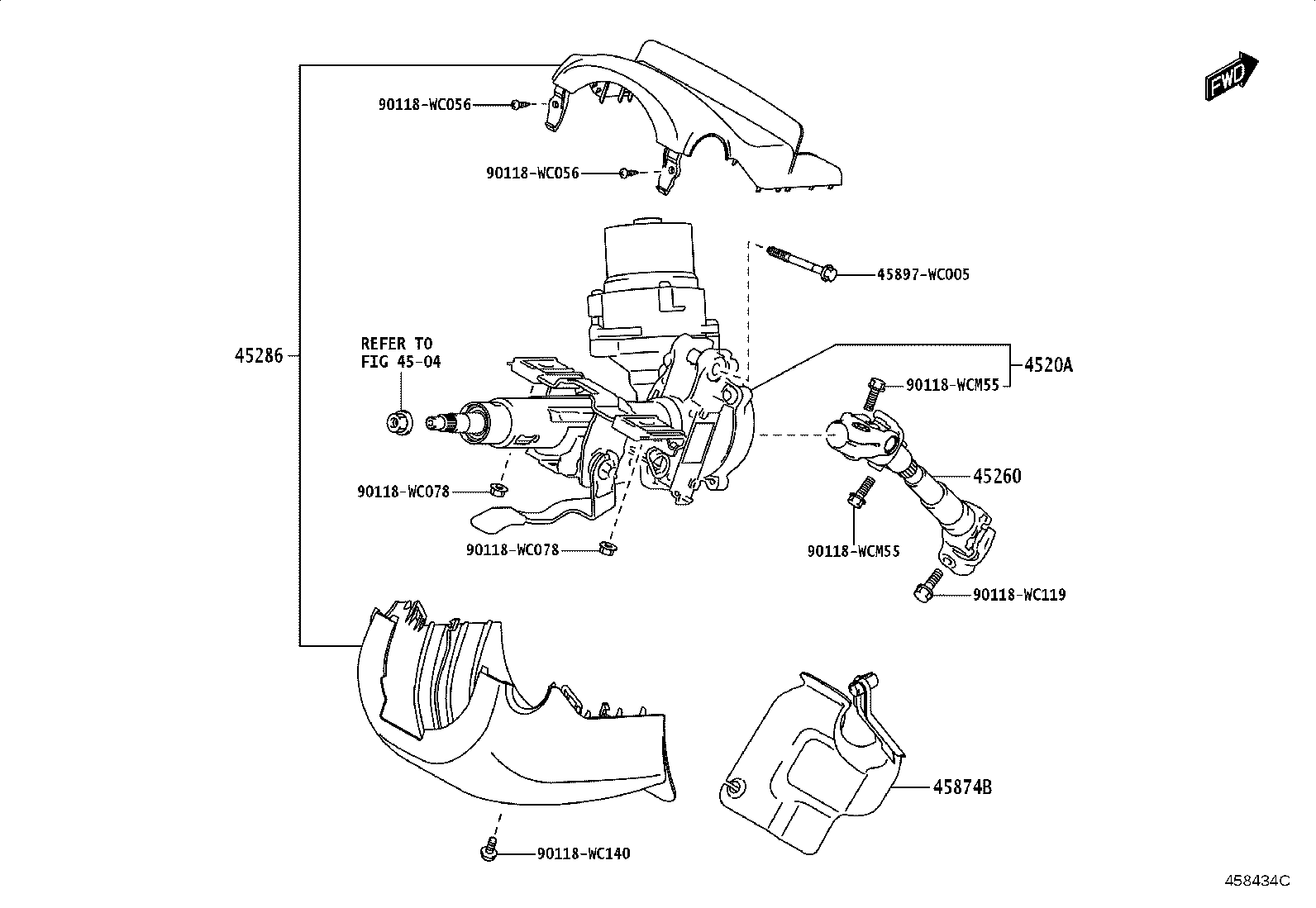 4520A-WC034 COLUMN SUB-ASSY, ELECTRIC POWER STEERING product image