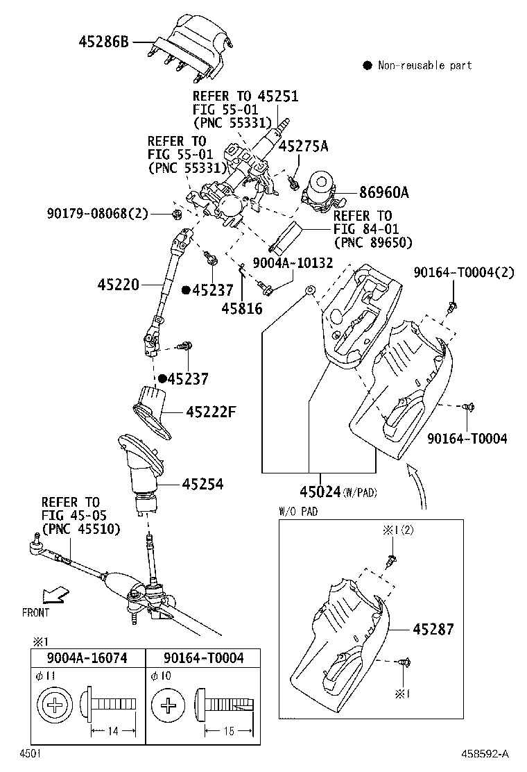 45220-BZ460 SHAFT ASSY, STEERING INTERMEDIATE product image