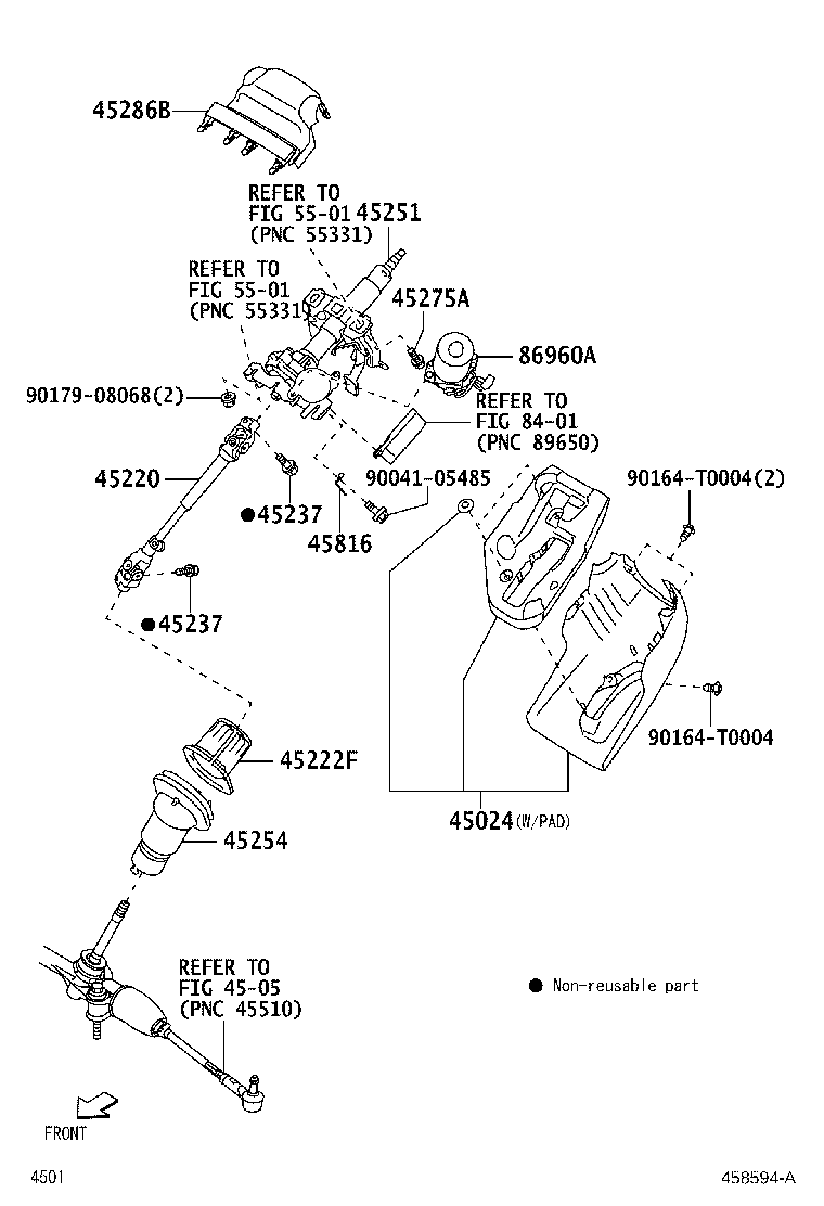 45220-BZ460 SHAFT ASSY, STEERING INTERMEDIATE product image