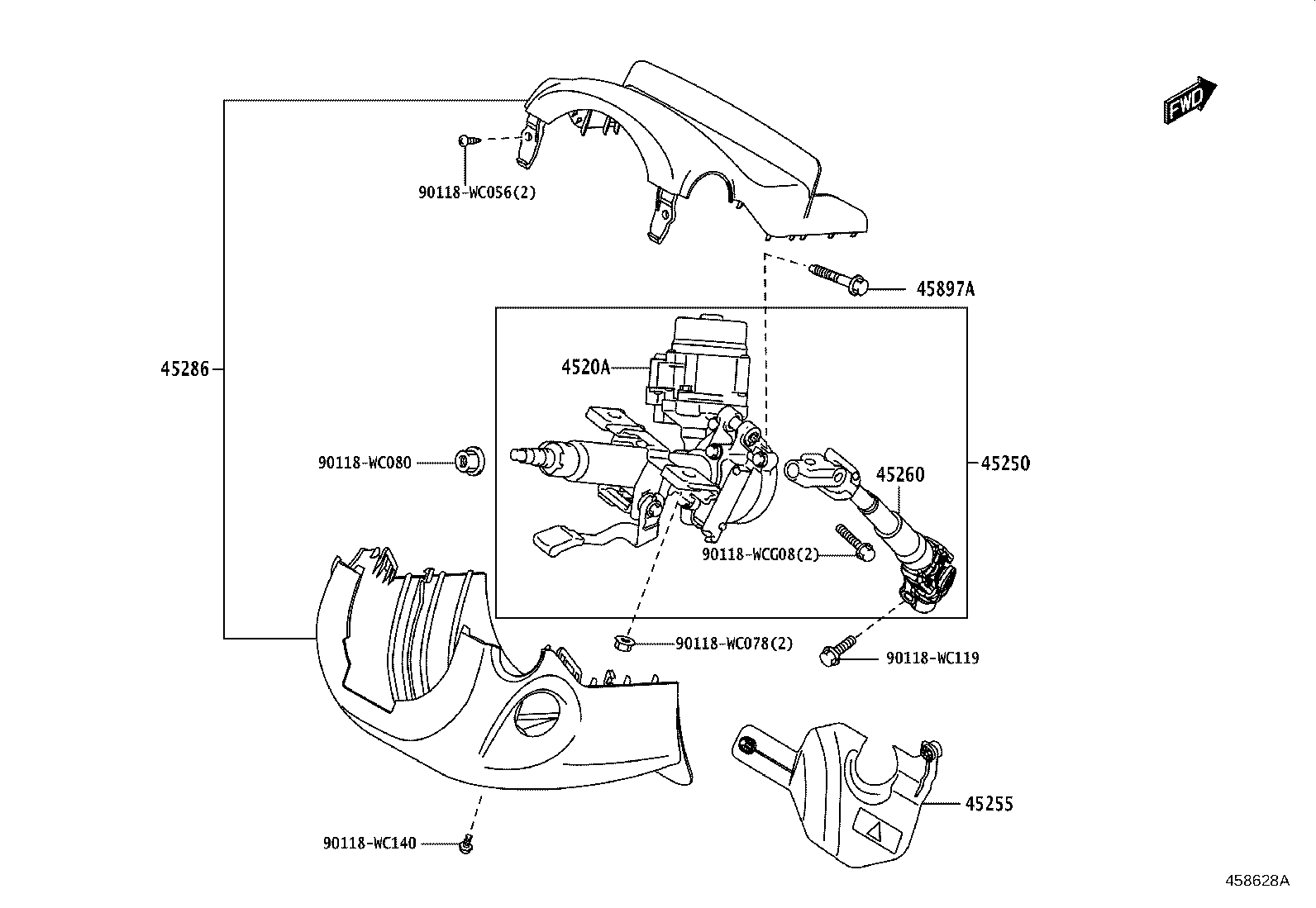 4520A-WC026 COLUMN SUB-ASSY, ELECTRIC POWER STEERING product image