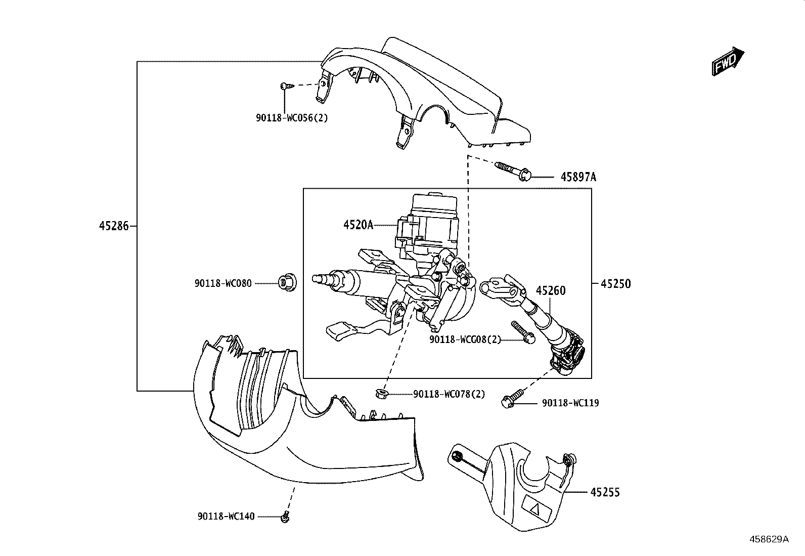 4520A-WC026 COLUMN SUB-ASSY, ELECTRIC POWER STEERING product image