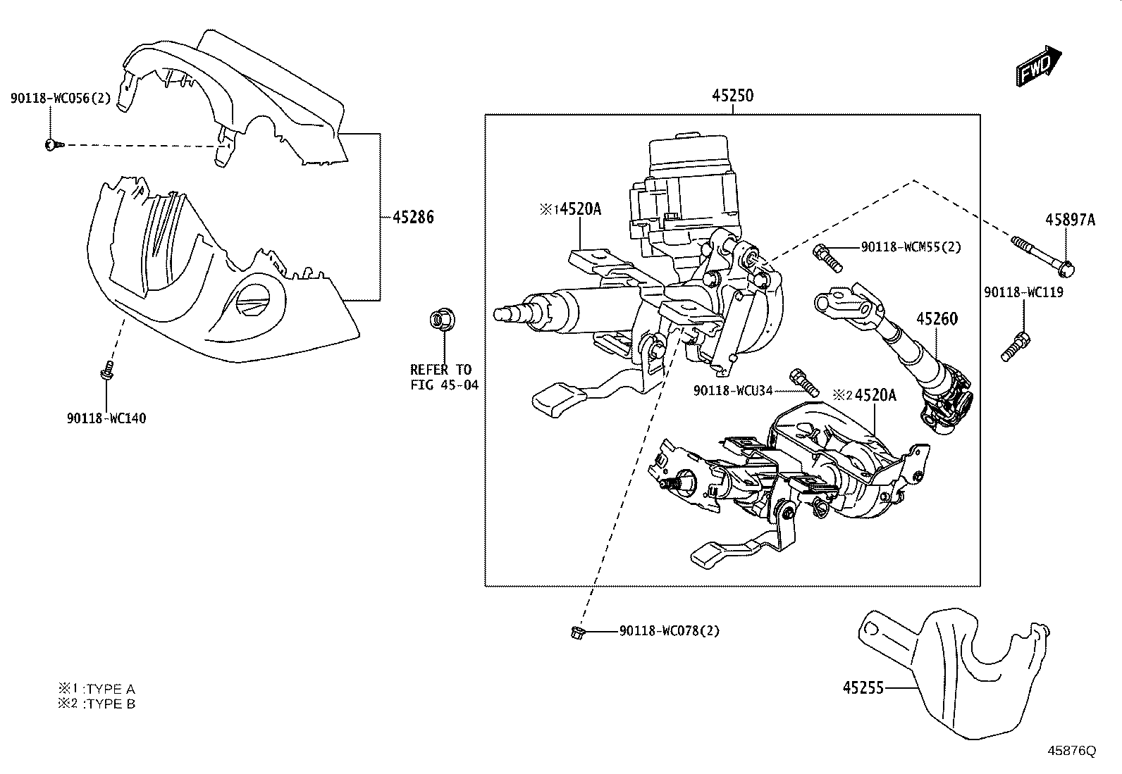 4520A-WC045 COLUMN SUB-ASSY, ELECTRIC POWER STEERING product image
