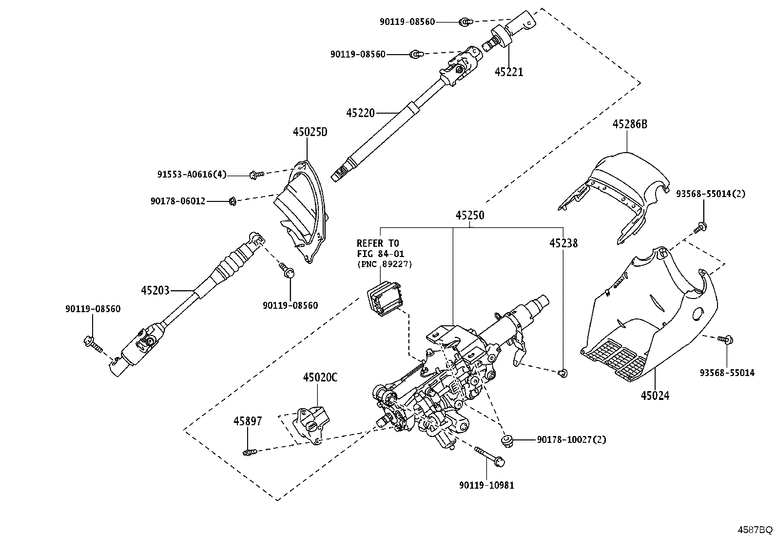 45025-60360 COVER SUB-ASSY, STEERING COLUMN HOLE, NO.1 product image