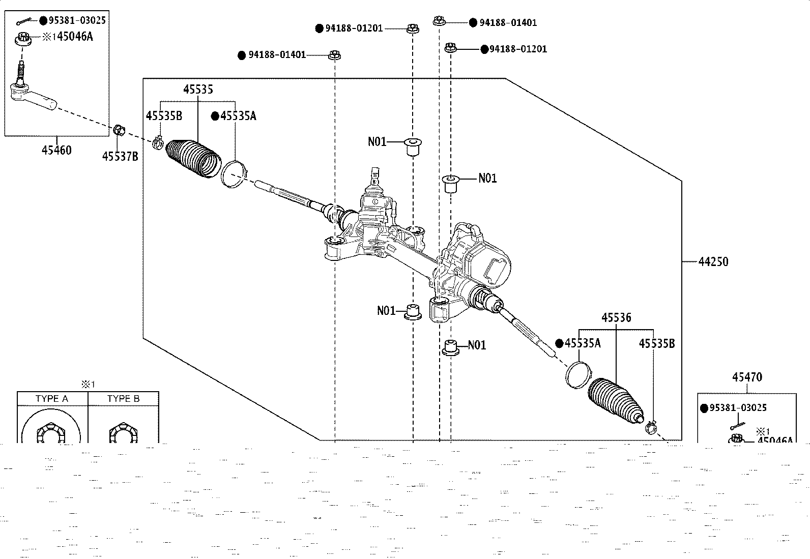 90171-12016 NUT, CASTLE(FOR TIE ROD END) product image