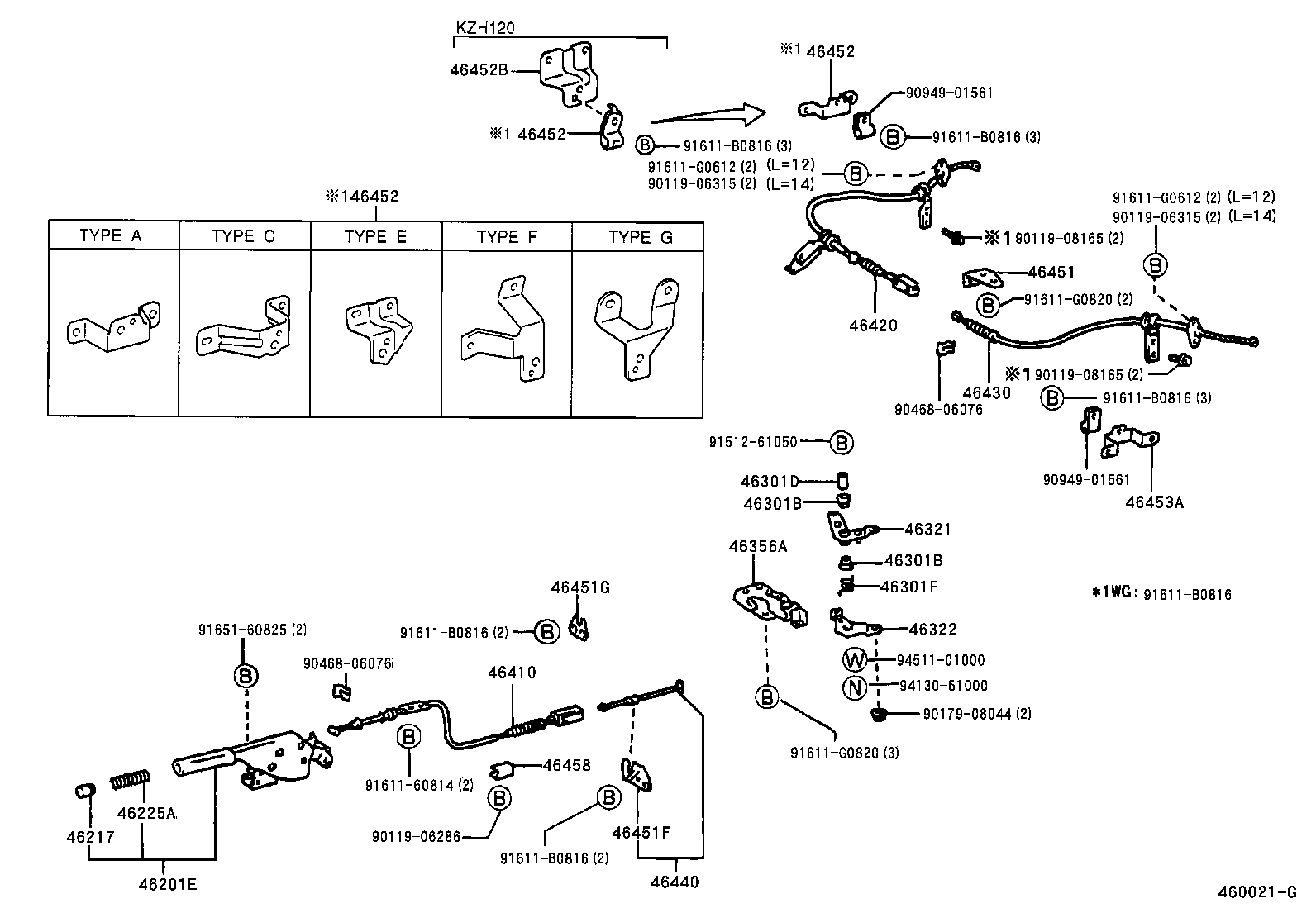 46451-26150 BRACKET, CABLE SUPPORT product image
