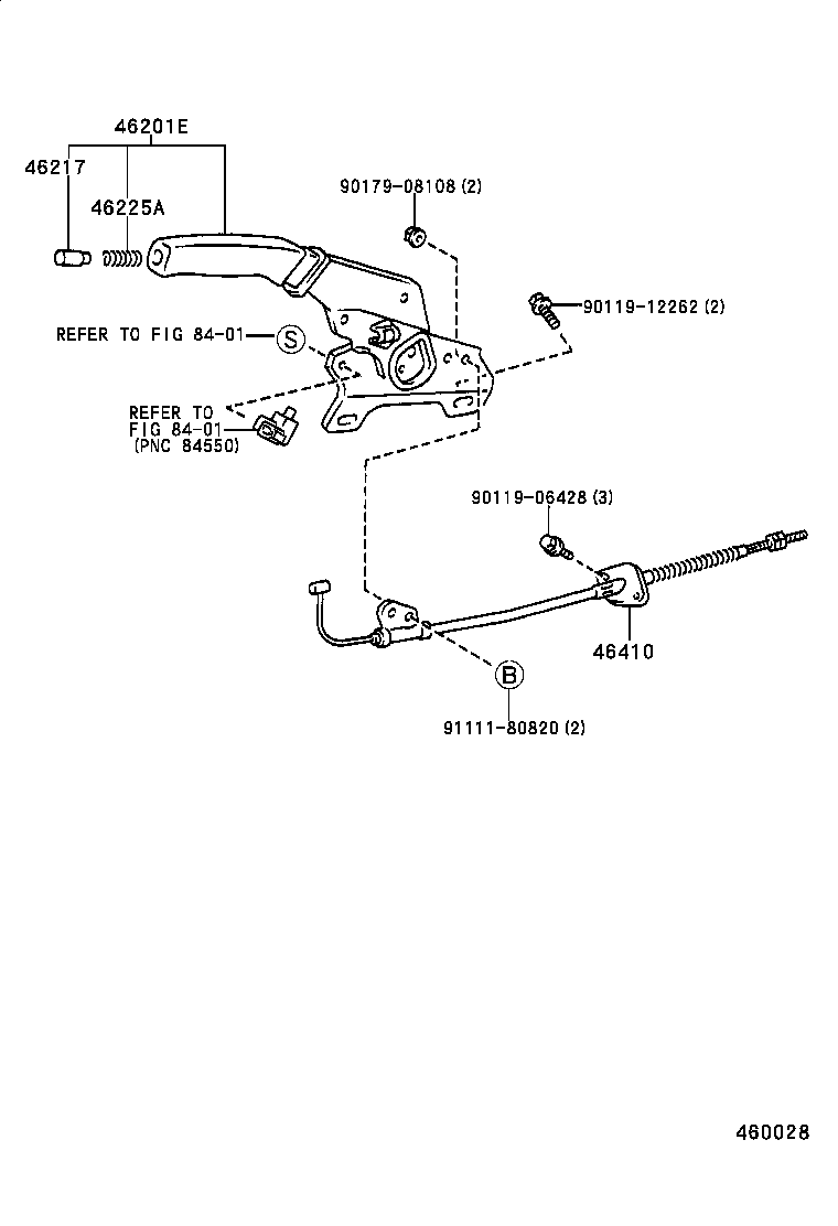 46201-22270 PEDAL SUB-ASSY, PARKING BRAKE product image