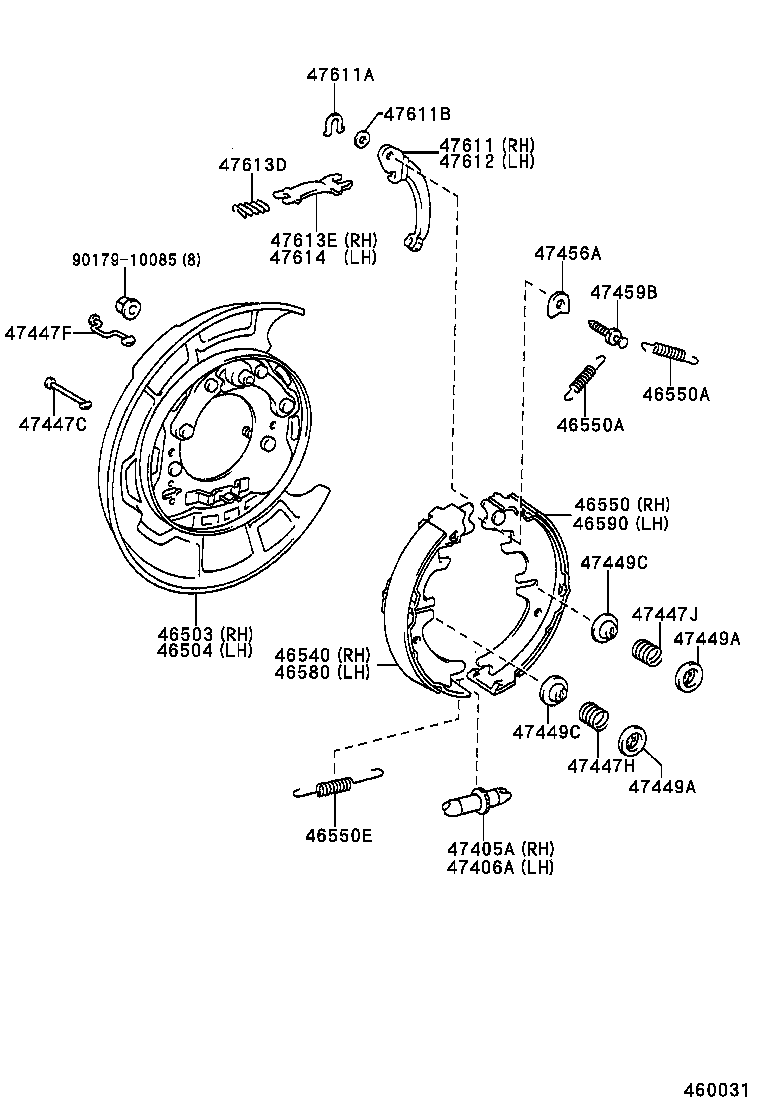 46201-22270 PEDAL SUB-ASSY, PARKING BRAKE product image
