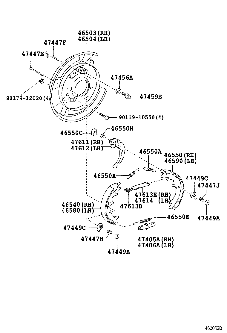 46430-26320 CABLE ASSY, PARKING BRAKE, NO.3 product image