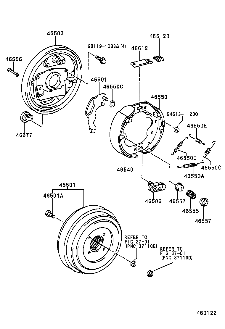 46420-25191 CABLE ASSY, PARKING BRAKE, NO.2 product image