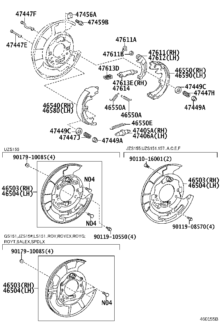 46430-30110 CABLE ASSY, PARKING BRAKE, NO.3 product image