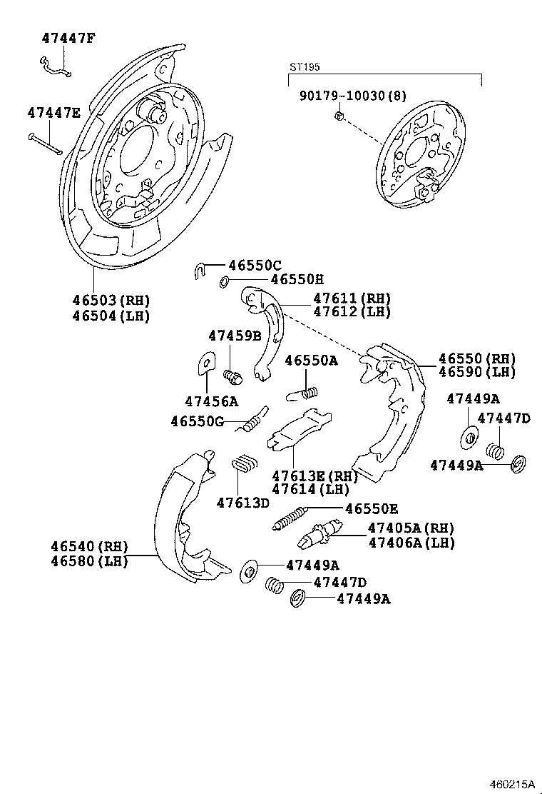 46430-20480 CABLE ASSY, PARKING BRAKE, NO.3 product image