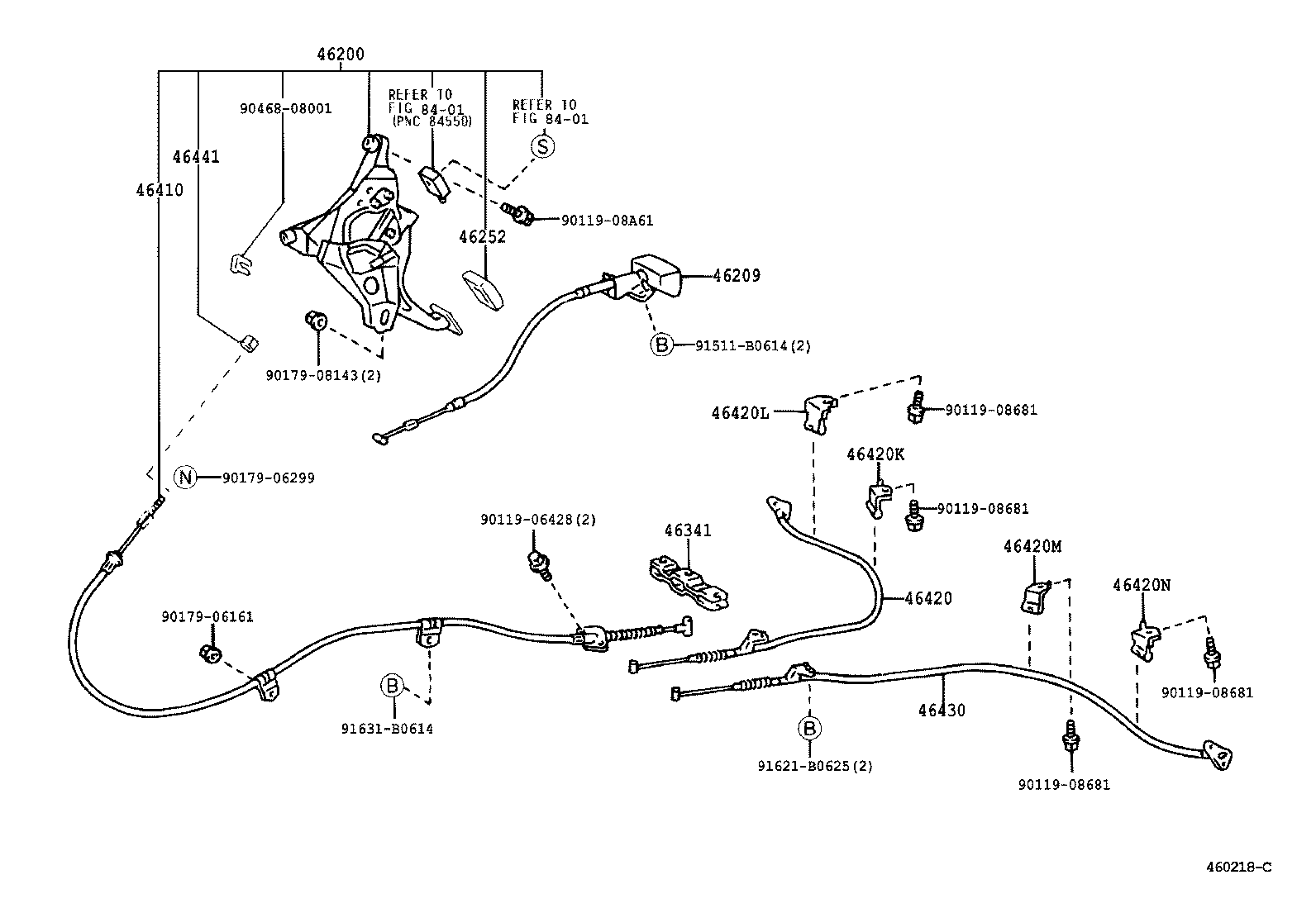 46200-51020 PEDAL ASSY, PARKING BRAKE CONTROL product image