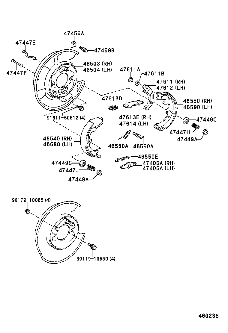 46430-53010 CABLE ASSY, PARKING BRAKE, NO.3 product image