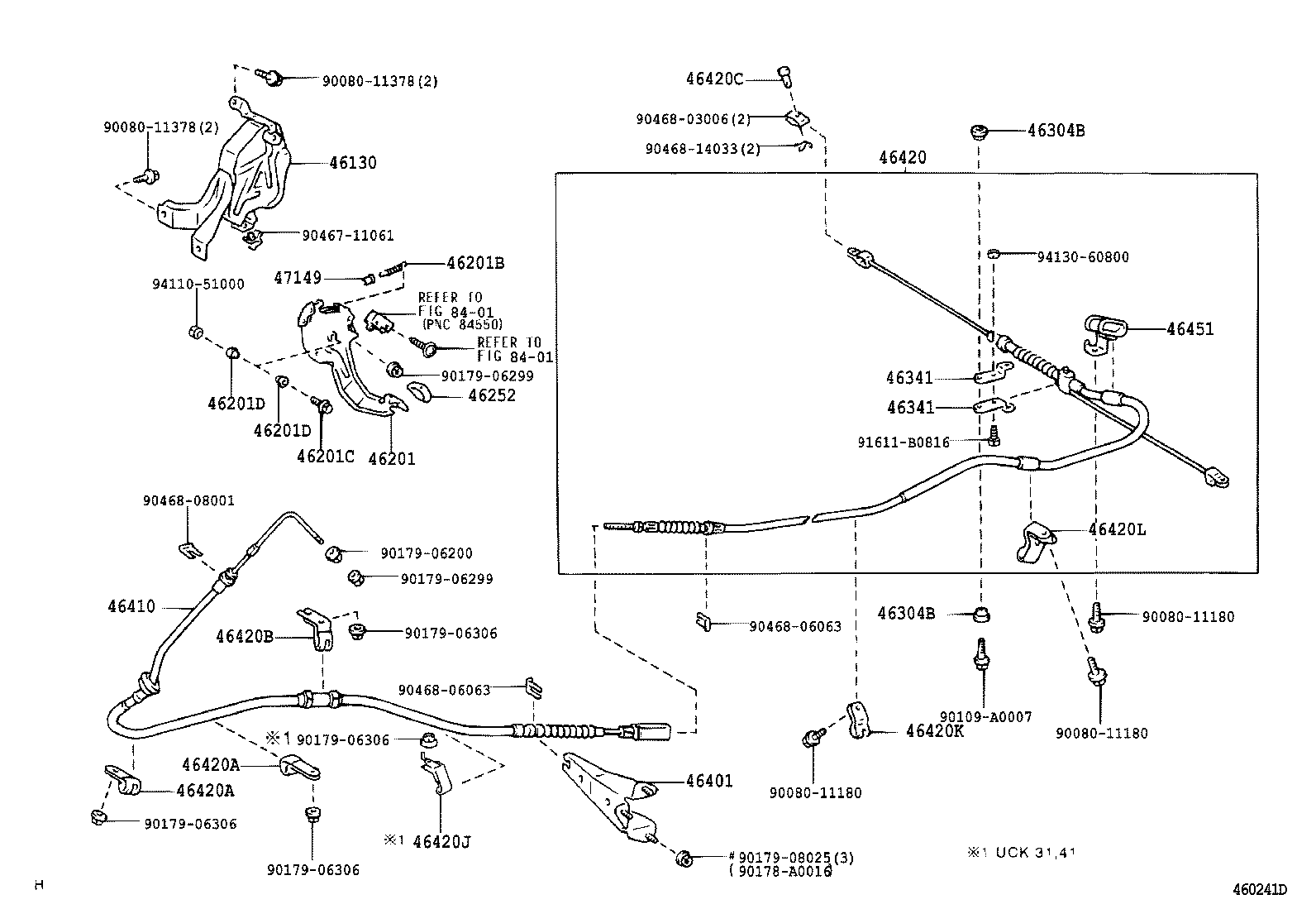 46451-34011 BRACKET, CABLE SUPPORT product image