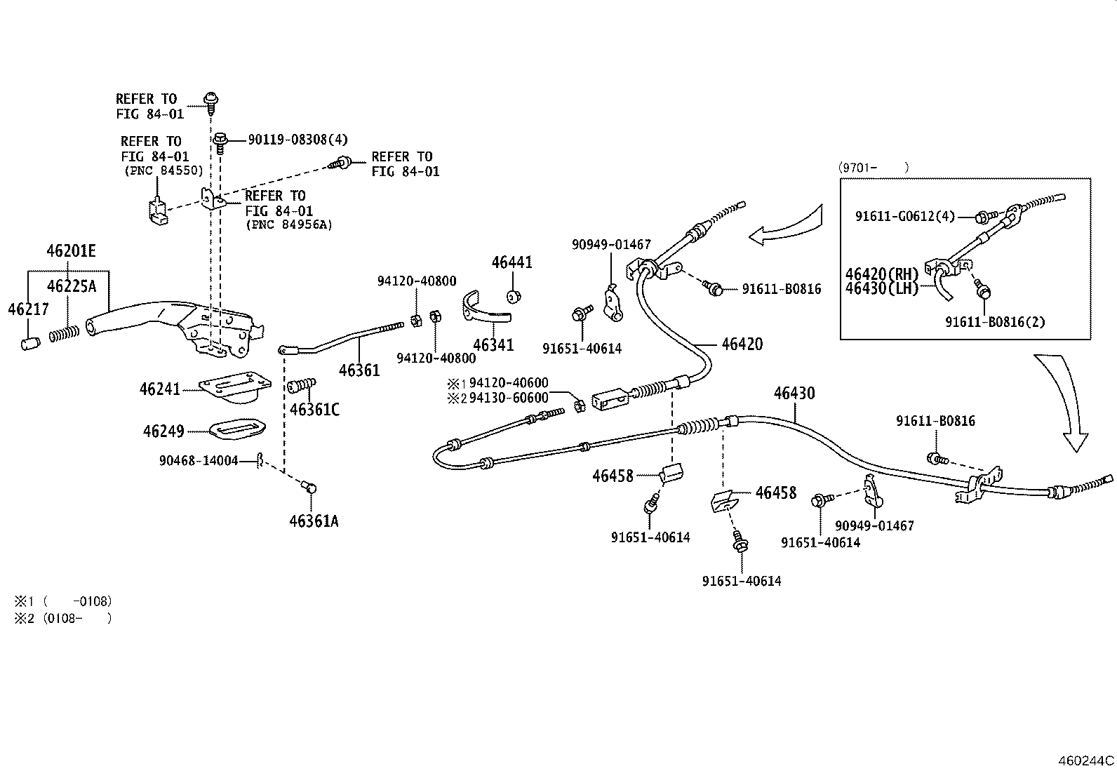 46105-43010 BRACKET SUB-ASSY, PARKING BRAKE PLANGER OR PEDAL product image