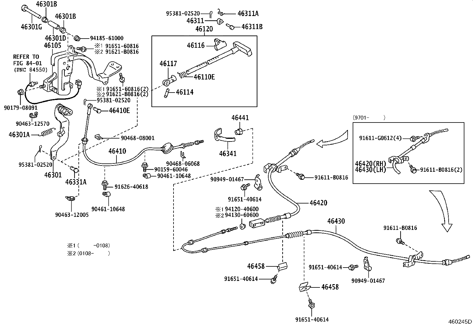 46105-43010 BRACKET SUB-ASSY, PARKING BRAKE PLANGER OR PEDAL product image