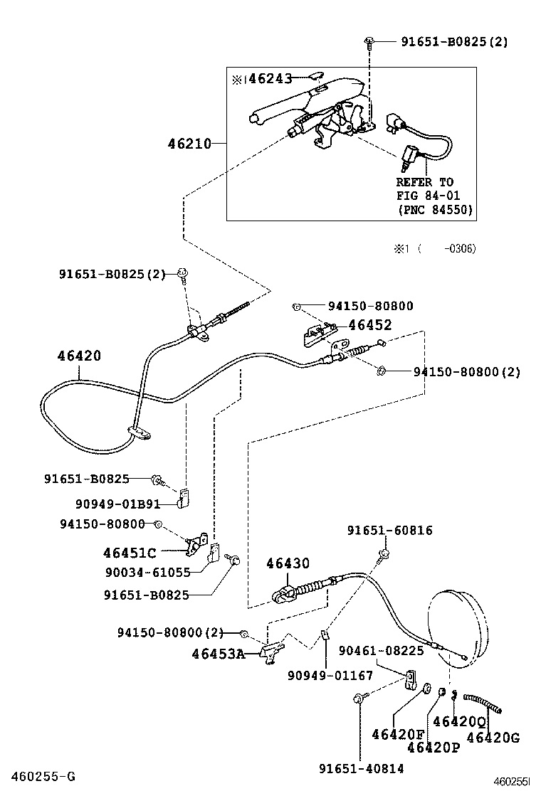 46452-37030 BRACKET, PARKING BRAKE CABLE SUPPORT, NO.2 product image