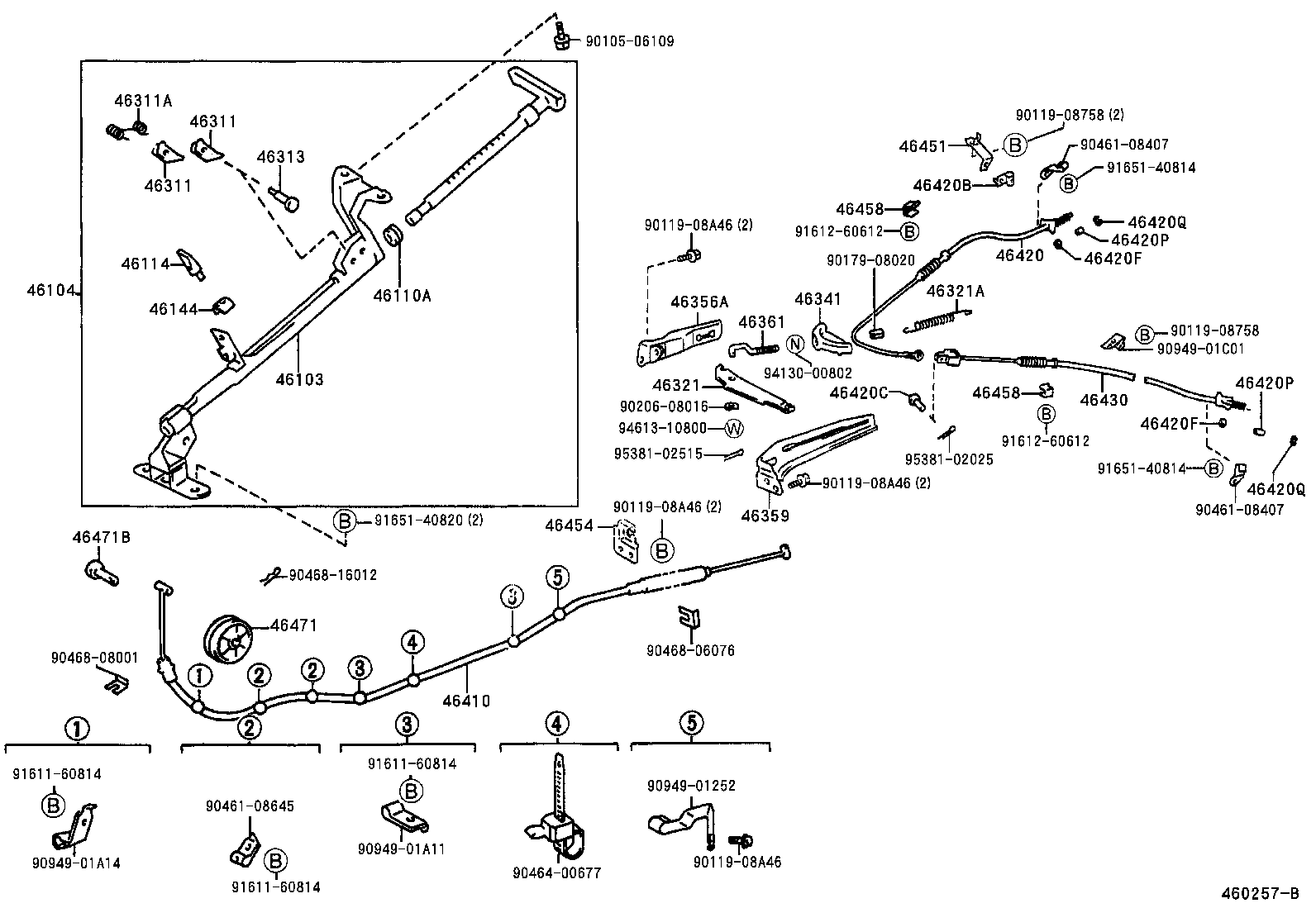 46451-25040 BRACKET, CABLE SUPPORT product image
