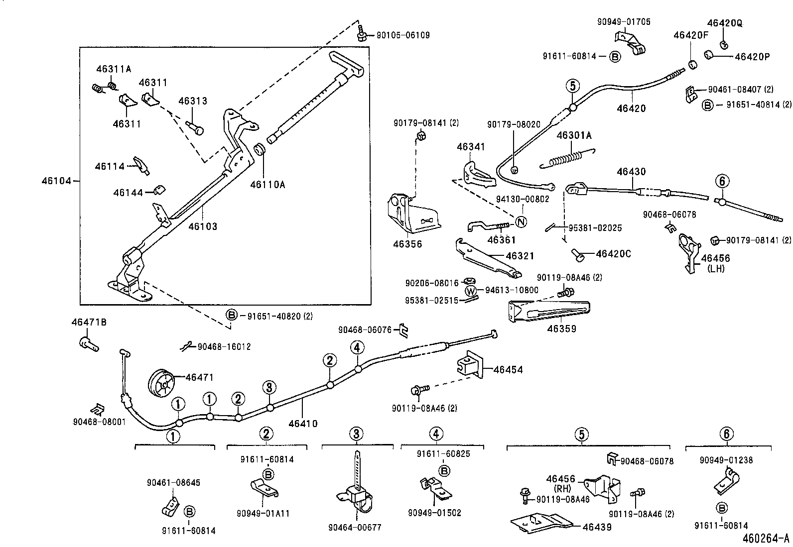 46451-25040 BRACKET, CABLE SUPPORT product image