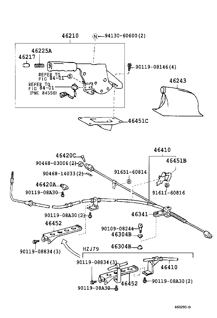 46452-60080 BRACKET, CABLE SUPPORT, NO.2 product image
