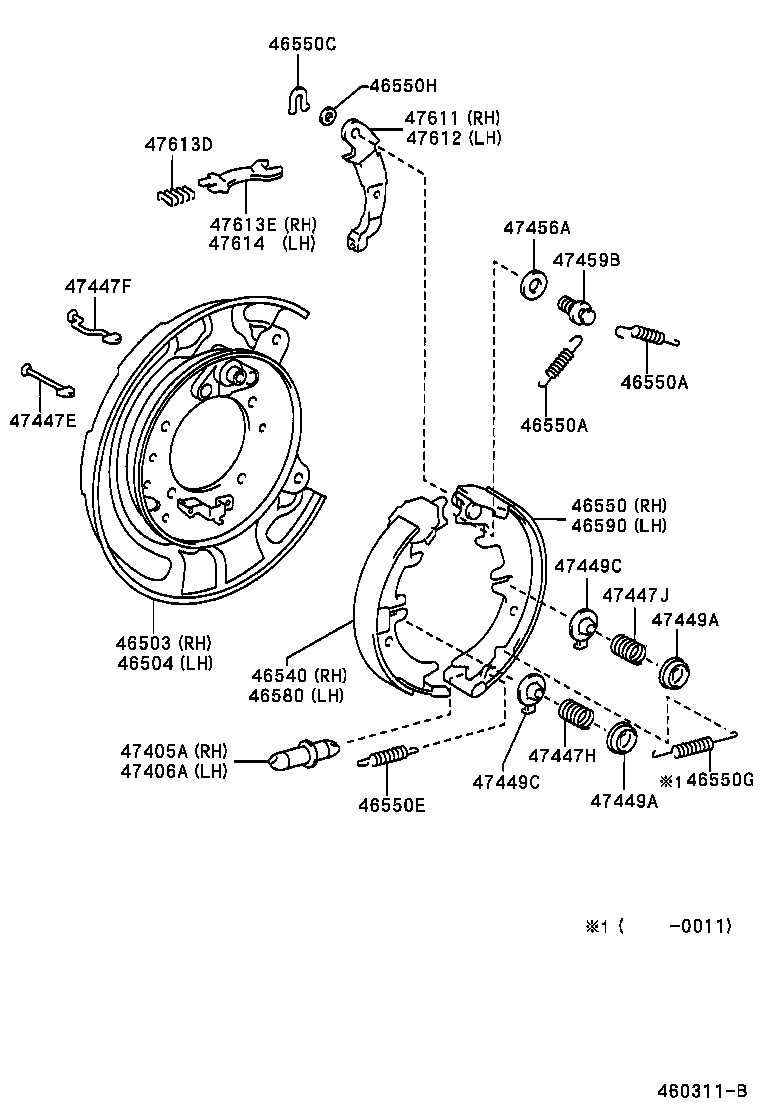 46451-28110 BRACKET, PARKING BRAKE CABLE SUPPORT, NO.2 product image