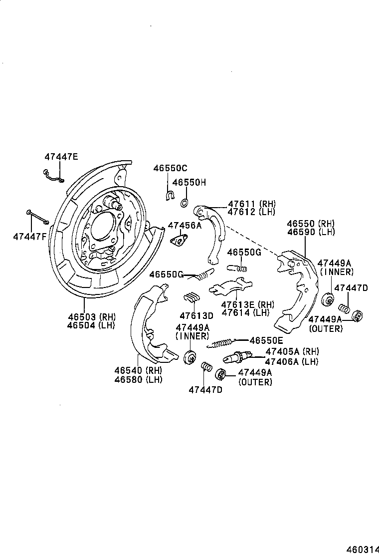 46200-41010 PEDAL ASSY, PARKING BRAKE CONTROL product image