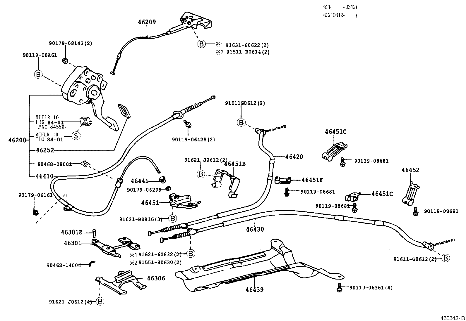 46200-30350 PEDAL ASSY, PARKING BRAKE CONTROL product image