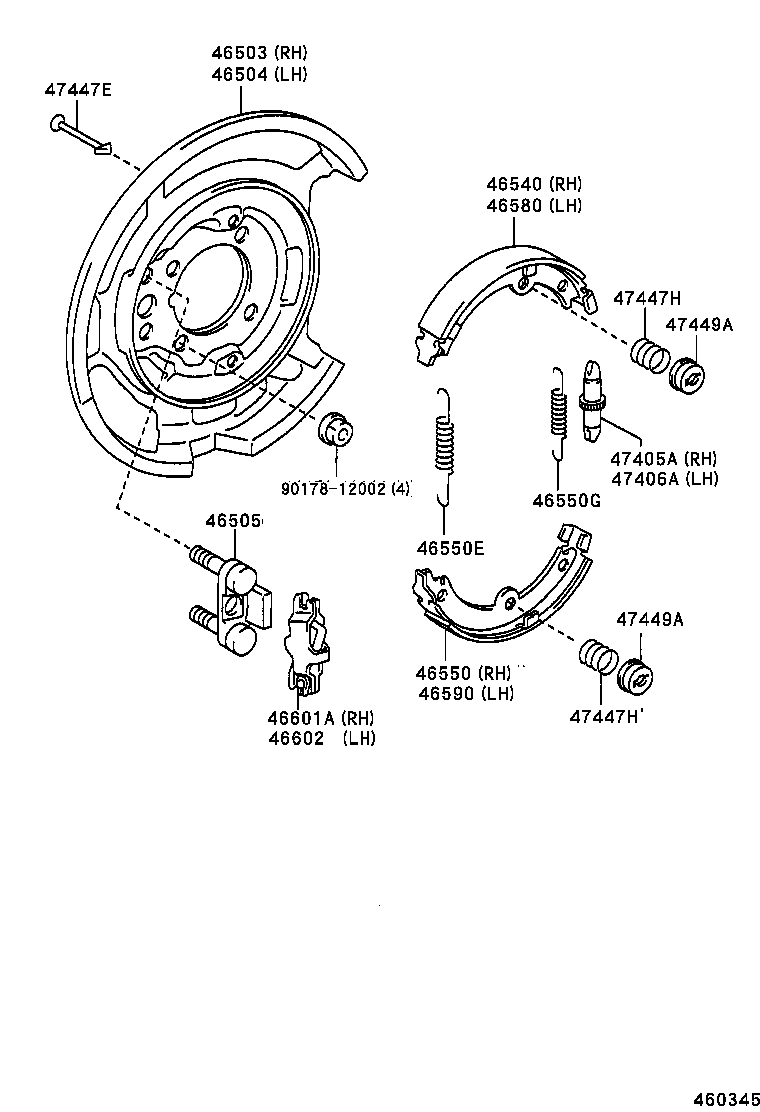 46200-50080 PEDAL ASSY, PARKING BRAKE CONTROL product image