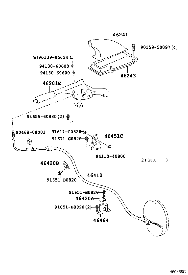 46464-36030 PLATE, CABLE CLAMP SUPPORT product image