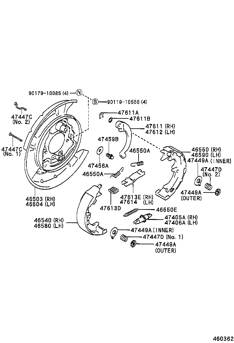 46200-22140 PEDAL ASSY, PARKING BRAKE CONTROL product image
