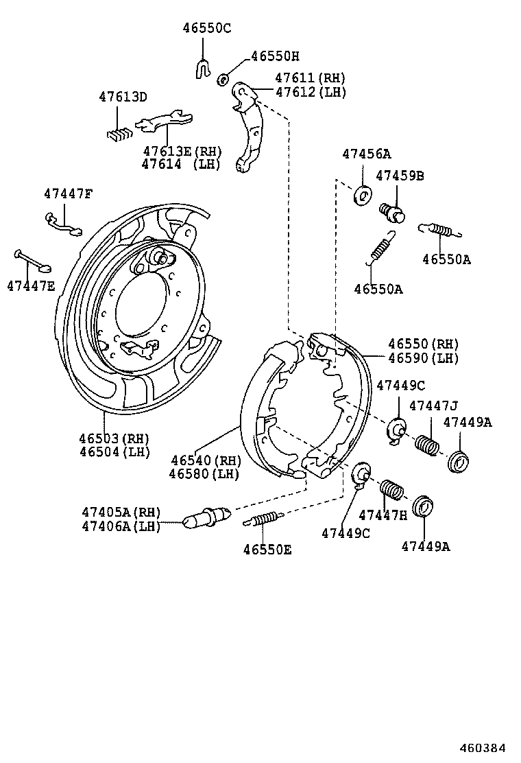 46200-44030 PEDAL ASSY, PARKING BRAKE CONTROL product image