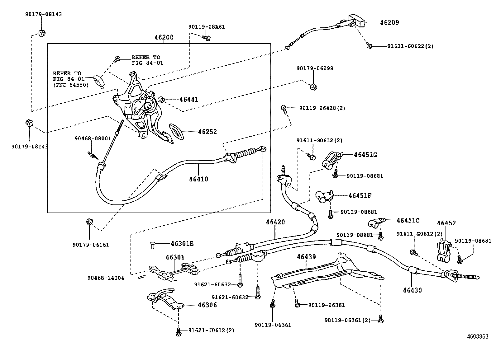 46200-24030 PEDAL ASSY, PARKING BRAKE CONTROL product image