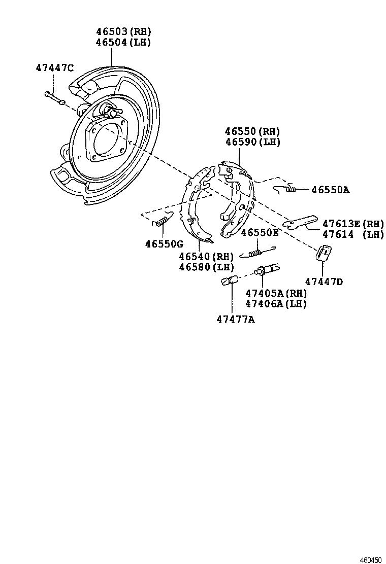 47447-02050 PIN, SHOE HOLD DOWN SPRING(FOR PARKING BRAKE) product image