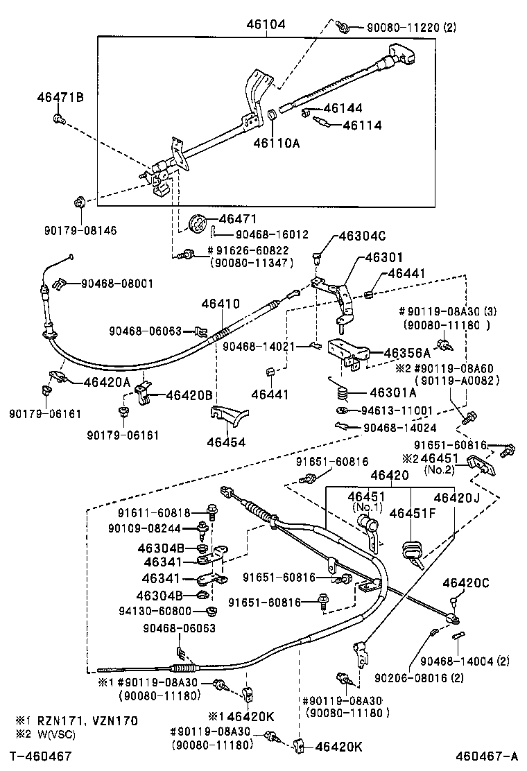 46451-35100 BRACKET, CABLE SUPPORT product image