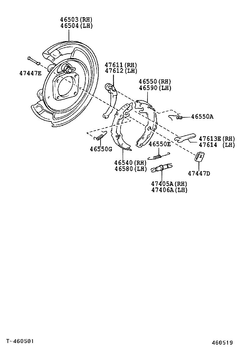 46451-0M010 BRACKET, CABLE SUPPORT product image
