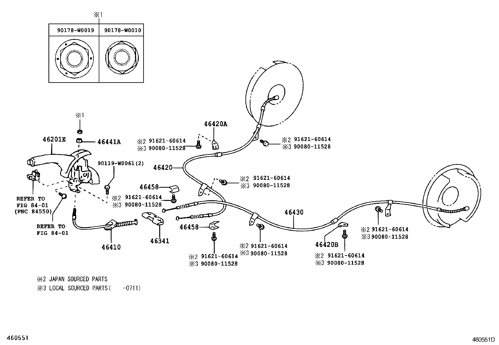 46504-05010 PLATE SUB-ASSY, PARKING BRAKE, LH product image