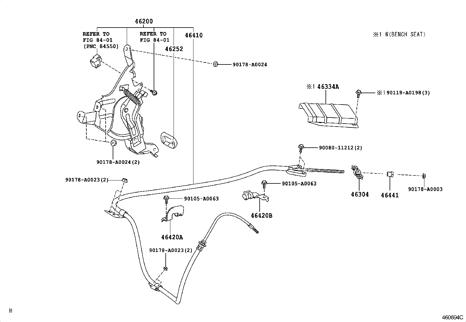 46200-04010 PEDAL ASSY, PARKING BRAKE CONTROL product image