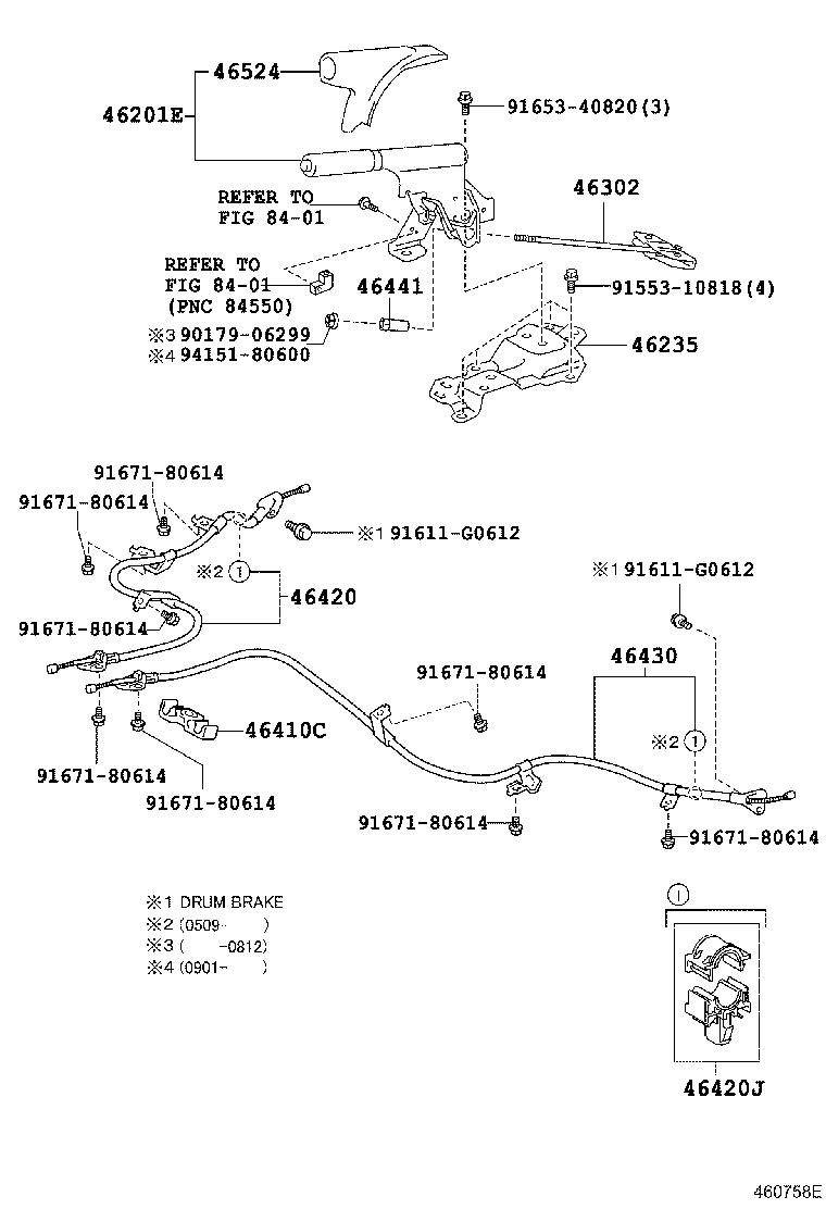 46402-52010 CLAMP, NO.3(FOR PARKING BRAKE CABLE) product image